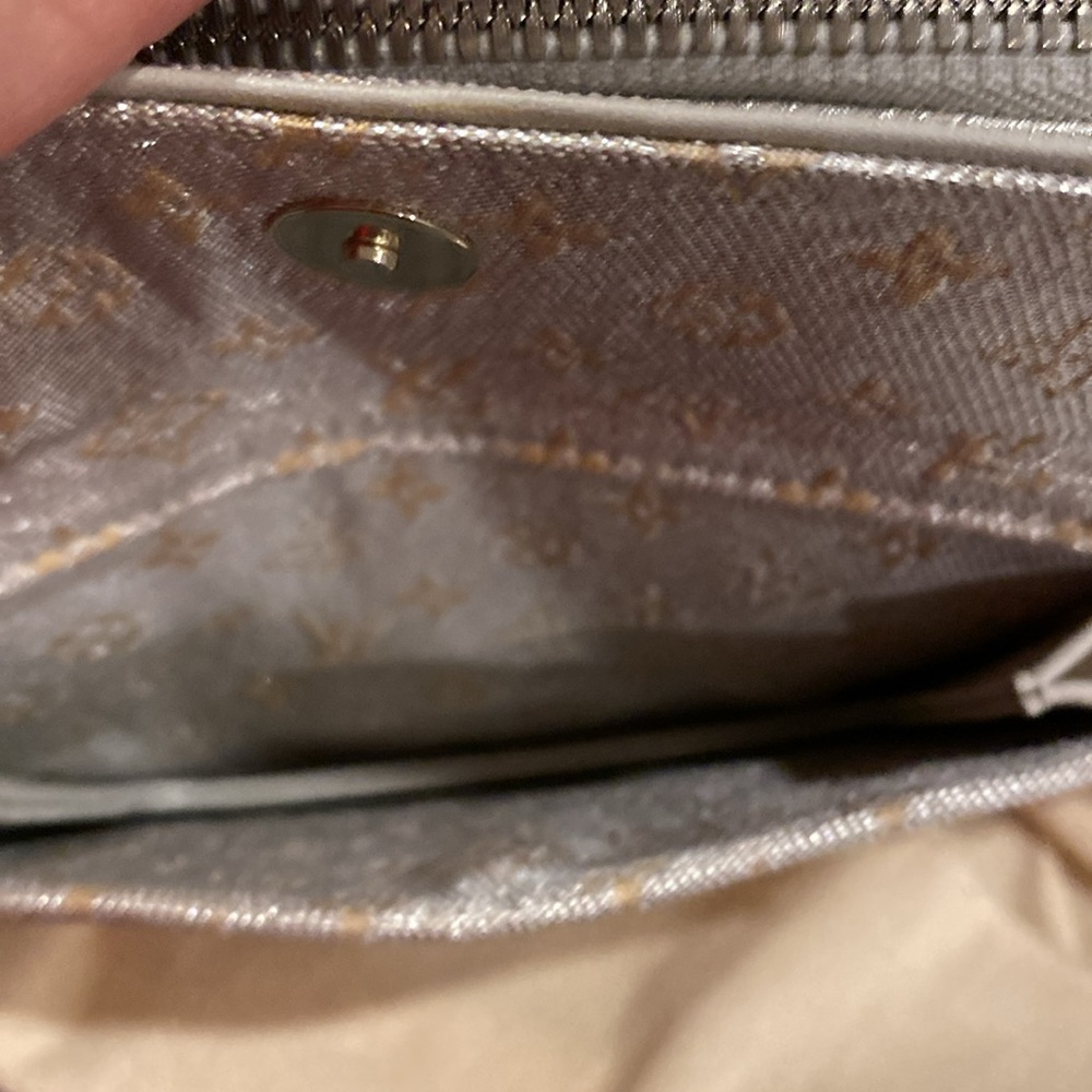 Authentic Louis Vuitton Mini Lin Silver Gold Monogram Bag, Dust Bag Incl. - Picture 11 of 13